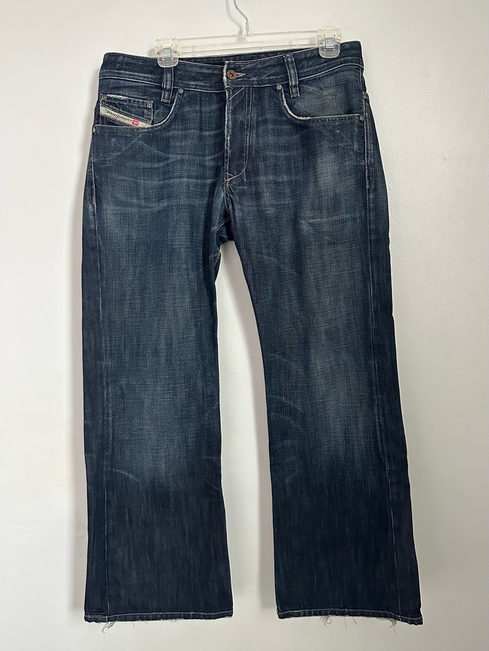 Vintage 2007 Diesel Koffha Jeans W32 Made in Italy 008FR Y2K Raw Hem